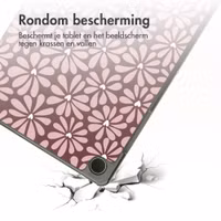 imoshion Design Trifold Bookcase Samsung Galaxy Tab A11 Plus / A9 Plus - Bloom Love Blush