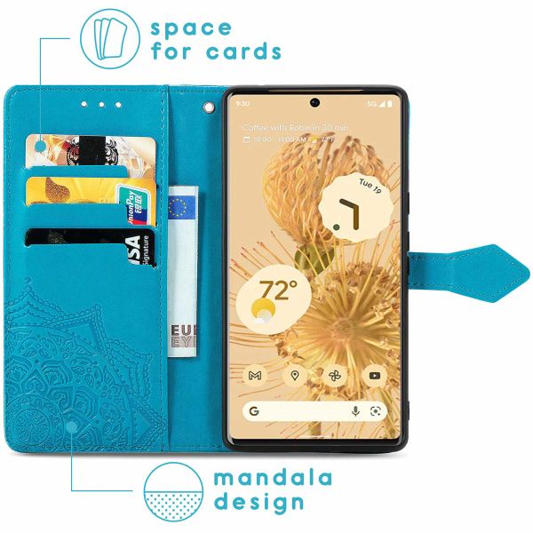 imoshion Mandala Bookcase Google Pixel 6 Pro - Turquoise