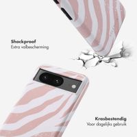 Selencia Vivid Tough Backcover Google Pixel 8 - Colorful Zebra Old Pink