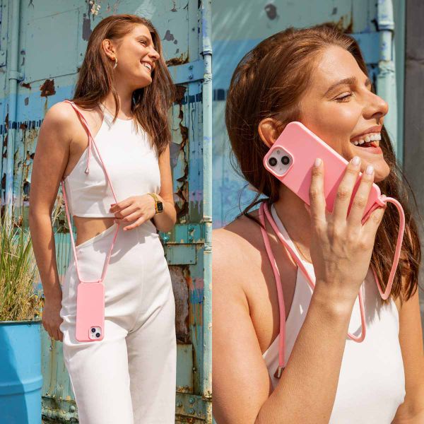 imoshion Silicone Case with Strap Apple iPhone 16 - Pink