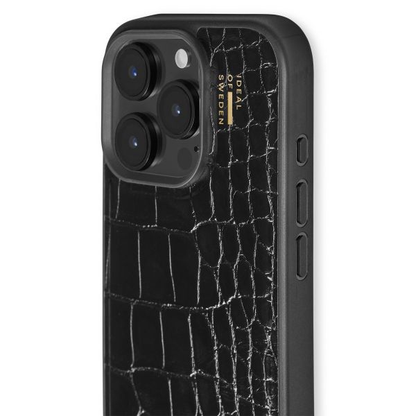 iDeal of Sweden Vegan Leather Backcover Apple iPhone 16 Pro Max - Black Croco