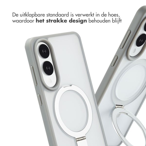 Accezz Ring Stand Backcover met MagSafe Samsung Galaxy S25 Edge - Grijs