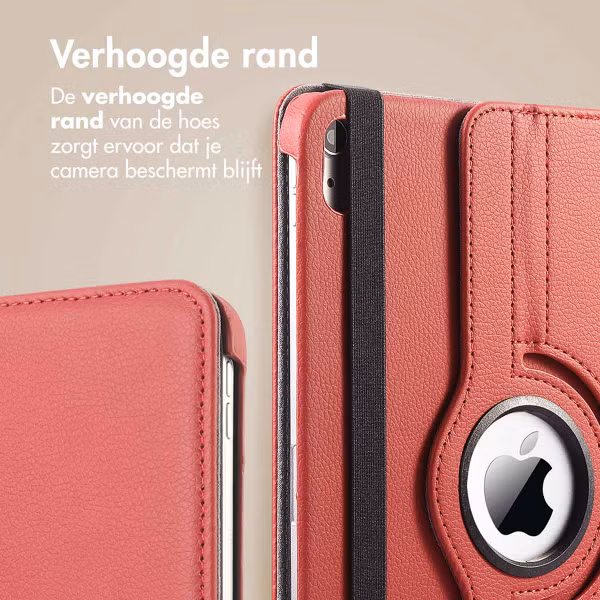 imoshion 360° draaibare Bookcase Apple iPad 11 (2025) 11 inch A16 / iPad 10 (2022) 10.9 inch - Donkerrood