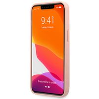 Guess 4G Metal Logo Saffiano Backcover Apple iPhone 13 Pro - Roze