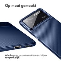 imoshion Carbon Softcase Backcover Xiaomi Poco X4 Pro - Blauw