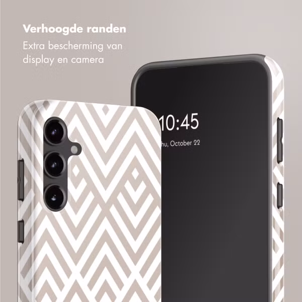 Selencia Vivid Tough Backcover Samsung Galaxy S23 FE - Beige Zigzag