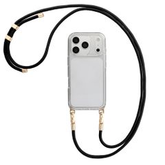 Selencia Universeel Telefoonkoord met 2 haken - verstelbaar - Zwart