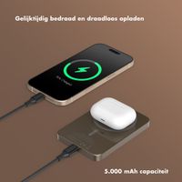 Selencia Vivid MagSafe Powerbank 5.000 mAh - Draadloze Powerbank - MagSafe en Qi2 - Desert Gold / Wild Leo