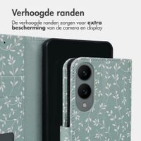 imoshion Design Bookcase Samsung Galaxy S25 Edge - Smoke Green Flowers