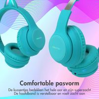 imoshion Kids LED Light Cat Ear Bluetooth Headphones - Kinder koptelefoon - Draadloze koptelefoon + AUX kabel - Lichtblauw