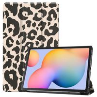 imoshion Trifold Design Bookcase Samsung Galaxy Tab S6 Lite (2020/2022/2024) - Leopard