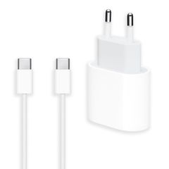 Apple Bundel USB-C | USB-C Power Adapter 20 watt + USB-C naar USB-C oplaadkabel - 2 meter - Wit