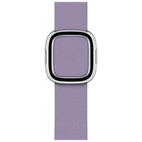 Apple Leather Band Modern Buckle Apple Watch Series 1-9 / SE - 38/40/41 mm / Series 10 - 42 mm - Maat S - Lila