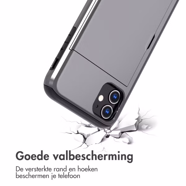 imoshion Backcover met pasjeshouder Apple iPhone 11 - Grijs