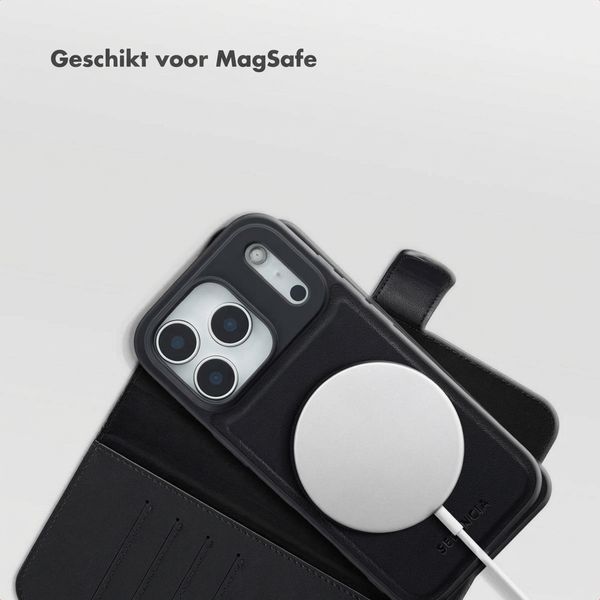 Selencia Olyn Uitneembare Bookcase met MagSafe Apple iPhone 17 Pro - Zwart