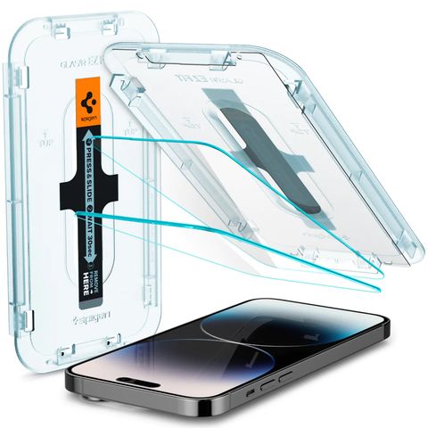 Spigen GLAStR EZ Fit Screen Protector 2 Pack + Applicator Apple iPhone 14 Pro