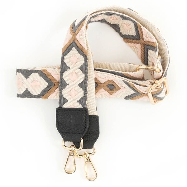 Dutchies Phone Strap - Universeel verstelbaar telefoonkoord - Cleo Beige / Black