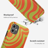 Selencia Vivid Back Cover Apple iPhone 11 - Wavy Swirl Orange Fern