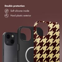Selencia Vivid Back Cover with MagSafe Apple iPhone 13 - Pied-de-Poule