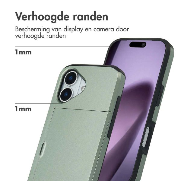 imoshion Backcover met pasjeshouder Apple iPhone 17 - Groen