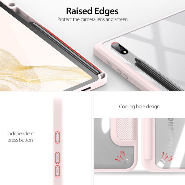 Dux Ducis Toby Bookcase Samsung Galaxy Tab S8 Plus / S7 Plus / S7 FE - Roze