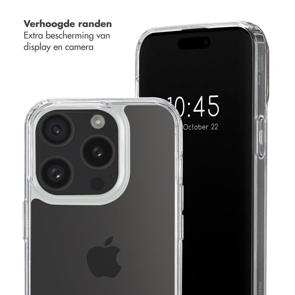 Selencia Backcover met afneembare haakjes Apple iPhone 15 Pro - Transparant