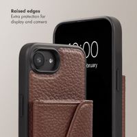 Selencia Sera Phone Case with Cord and Envelope Card Holder Apple iPhone 17e / 16e - Chocolate Brown