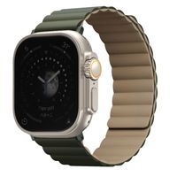 Uniq Revix dubbelzijdig bandje Apple Watch Series 1 t/m 11 / SE / Ultra (44/45/46/49 mm) - Moss Green / Tan