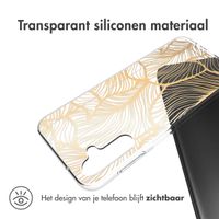 imoshion Design hoesje Samsung Galaxy A14 (5G/4G) - Bladeren / Zwart