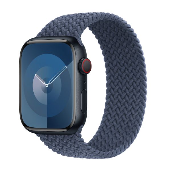 Apple 5 Pack Gevlochten solobandje voor de Apple Watch | 44/45/46/49 mm - Maat 7 - Lavender/ Maize/ Lake Green/ Guave/ Storm Blue