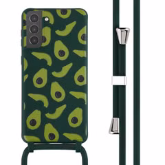 imoshion Siliconen design hoesje met koord Samsung Galaxy S21 Plus - Avocado Green