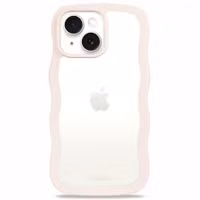 Holdit Wavy Case Apple iPhone 14/15 Plus - Transparent / Light Beige