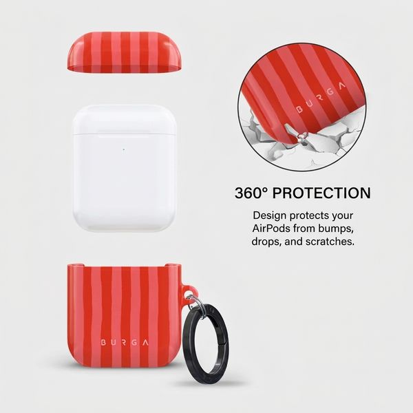 Burga Hard case  Apple AirPods 1 / 2 - Pomegranate