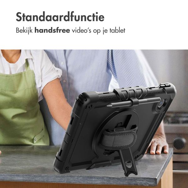 Accezz Rugged Backcover met schouderstrap Lenovo Tab M11 - Zwart
