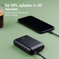 imoshion Compact Powerbank 10.000 mAh - Kleine powerbank - Quick Charge en Power Delivery - Zwart