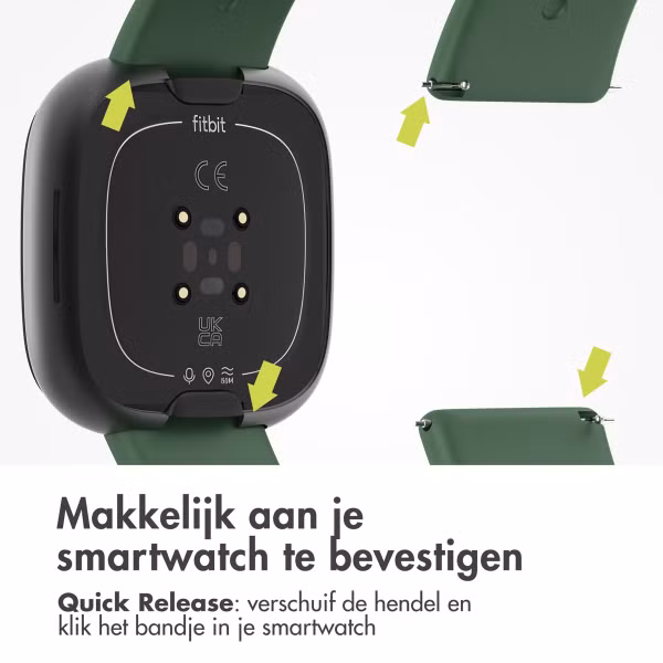 imoshion Siliconen bandje Fitbit Versa / Versa 2 / Versa Lite - Maat L - Donkergroen