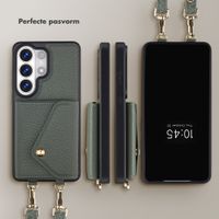 Selencia Sera Telefoonhoes met Koord en Envelop Pashouder Samsung Galaxy S26 Ultra - Sage Green