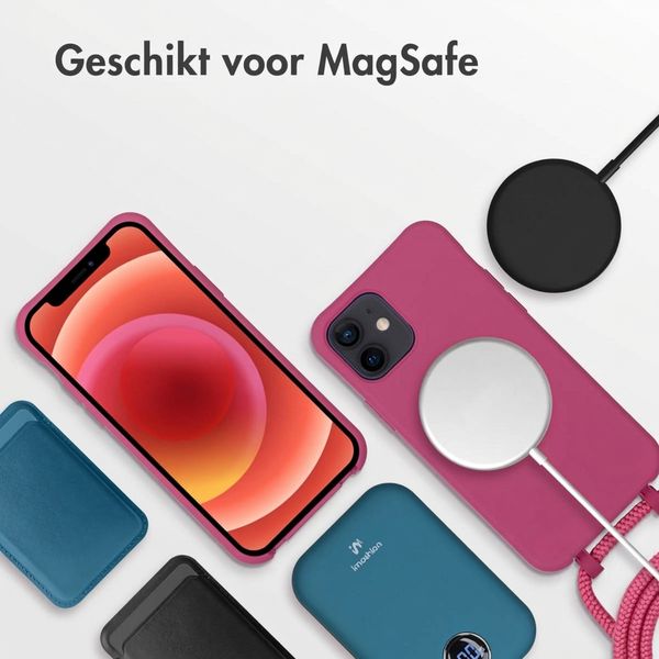 imoshion Color Backcover met afneembaar koord met MagSafe Apple iPhone 12 (Pro) - Raspberry
