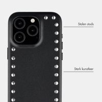 Selencia Studs Backcover met MagSafe Apple iPhone 15 Pro - Velvet Black