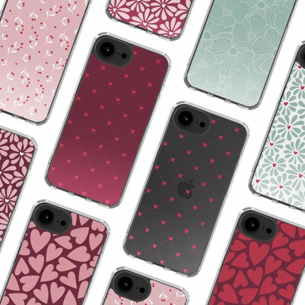 imoshion Design hoesje Apple iPhone 16e - Crush Check Coral Dust