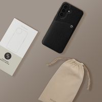 Selencia Riva Backcover met Pashouder Samsung Galaxy A37 (5G) - Zwart