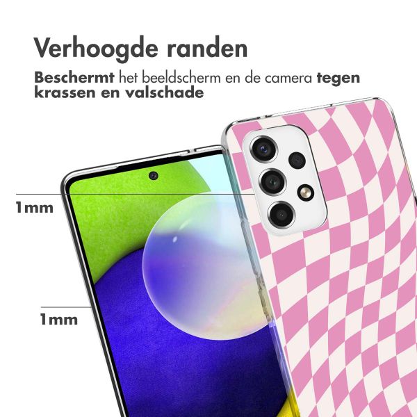 imoshion Design hoesje Samsung Galaxy A53 - Retro Pink Check