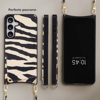 Selencia Nova Telefoonhoes met Koord en Pashouder Samsung Galaxy S25 FE - Zazzy Zebra