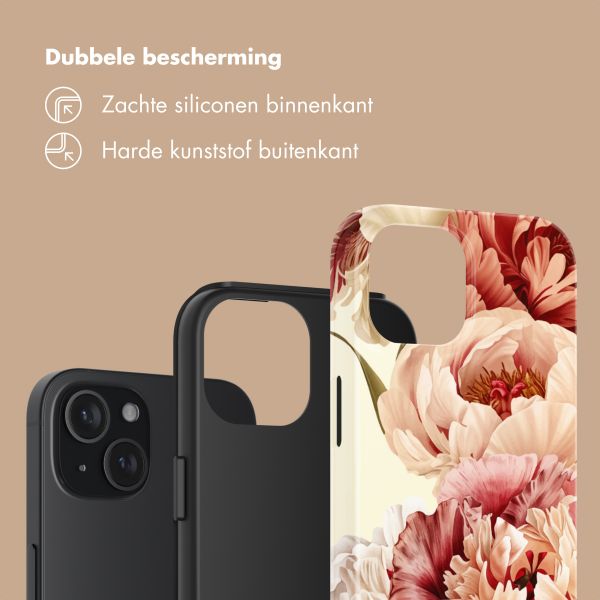 Selencia Vivid Backcover Apple iPhone 15 - Vintage Peony