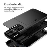 imoshion Backcover met pasjeshouder Apple iPhone 12 (Pro) - Zwart