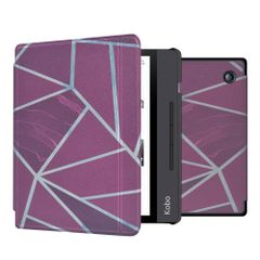 imoshion Design Slim Hard Case Sleepcover met stand Kobo Libra H2O - Bordeaux Graphic