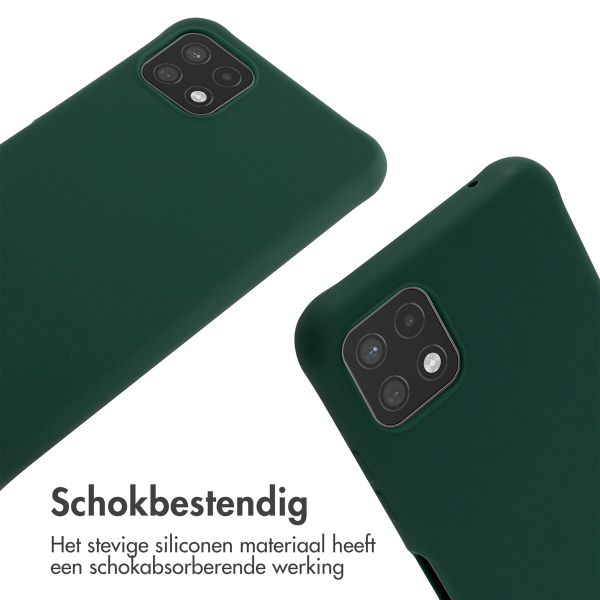 imoshion Siliconen hoesje met koord Samsung Galaxy A22 (5G) - Donkergroen