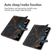 imoshion Design Trifold Case Apple iPad Pro 11 (2025) M5 / (2024) M4 - Black Marble