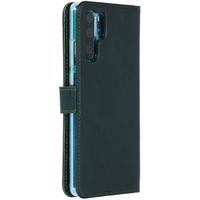 Selencia Echt Leren Bookcase Huawei P30 Pro - Groen