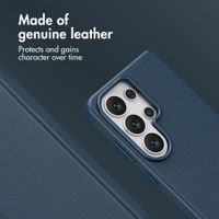 Accezz Leather Back Cover with MagSafe Samsung Galaxy S26 Ultra - Nightfall Blue